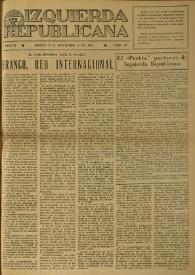 Izquierda Republicana. Año III, núm. 27, 15 de noviembre de 1946 | Biblioteca Virtual Miguel de Cervantes