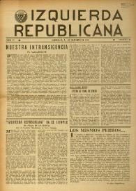 Izquierda Republicana. Año VI, núm. 46, 10 de enero de 1949 | Biblioteca Virtual Miguel de Cervantes