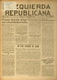 Izquierda Republicana. Año VI, núm. 49, 20 de abril de 1949 | Biblioteca Virtual Miguel de Cervantes