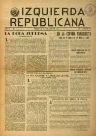 Izquierda Republicana. Año VI, núm. 50, 1 de junio de 1949 | Biblioteca Virtual Miguel de Cervantes