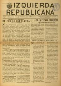 Izquierda Republicana. Año VI, núm. 54, 20 de octubre de 1949 | Biblioteca Virtual Miguel de Cervantes