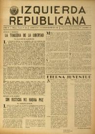 Izquierda Republicana. Año VI, núm. 55, 30 de noviembre de 1949 | Biblioteca Virtual Miguel de Cervantes