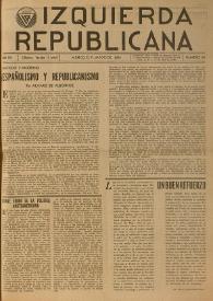 Izquierda Republicana. Año VIII, núm. 60, mayo de 1950 | Biblioteca Virtual Miguel de Cervantes