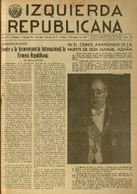 Izquierda Republicana. Año XVI, núm. 97, octubre-noviembre de 1955 | Biblioteca Virtual Miguel de Cervantes