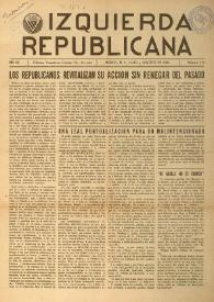 Izquierda Republicana. Año XIX, núm. 114, julio-agosto de 1958 | Biblioteca Virtual Miguel de Cervantes