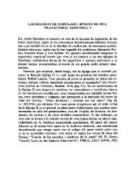 Las églogas de Garcilaso: ensayo de una trayectoria espiritual / Elías L. Rivers | Biblioteca Virtual Miguel de Cervantes