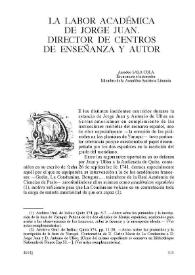 La labor académica de Jorge Juan. Director de centros de enseñanza y autor / Amadeo Sala Cola | Biblioteca Virtual Miguel de Cervantes