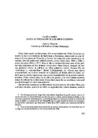 Clara Janés: hacia su poemario de los años ochenta / John C. Wilcox | Biblioteca Virtual Miguel de Cervantes