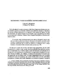 Testimonios: voces de mujeres hispanoamericanas / Carlos A. Badessich | Biblioteca Virtual Miguel de Cervantes