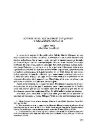 Autores "traduttori traditori": "Don Quijote" y "Cien  años de soledad" / Jacques Joset | Biblioteca Virtual Miguel de Cervantes
