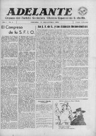 Adelante : Órgano del Partido Socialista Obrero Español de B.-du-Rh. (Marsella). Año I, núm. 6, 19 de noviembre de 1944 | Biblioteca Virtual Miguel de Cervantes