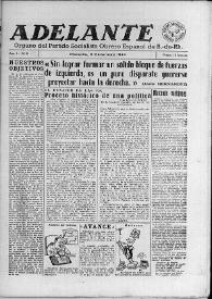 Adelante : Órgano del Partido Socialista Obrero Español de B.-du-Rh. (Marsella). Año I, núm. 8, 3 de diciembre de 1944 | Biblioteca Virtual Miguel de Cervantes