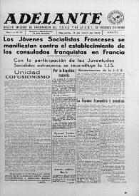 Adelante : Órgano del Partido Socialista Obrero Español de B.-du-Rh. (Marsella). Año I, núm. 24, 8 de abril de 1945 | Biblioteca Virtual Miguel de Cervantes