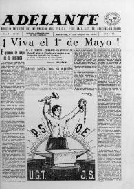 Adelante : Órgano del Partido Socialista Obrero Español de B.-du-Rh. (Marsella). Año I, núm. 27, 1 de mayo de 1945 | Biblioteca Virtual Miguel de Cervantes