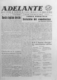 Adelante : Órgano del Partido Socialista Obrero Español de B.-du-Rh. (Marsella). Año I, núm. 28, 6 de mayo de 1945 | Biblioteca Virtual Miguel de Cervantes