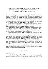 ¿Fue Enrique Larreta lazo intelectual entre Europa y América durante la primera parte del siglo XX?  / André Jansen | Biblioteca Virtual Miguel de Cervantes