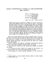  Alejo Carpentier o sobre la metamorfosis del tiempo  / Waldo Ross | Biblioteca Virtual Miguel de Cervantes