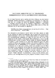  Algunos aspectos de la tradición emblemática en la literatura colonial  / Karl-Ludwig Selig | Biblioteca Virtual Miguel de Cervantes