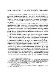 José Gorostiza o la destrucción creadora  / Elsa Dehennin | Biblioteca Virtual Miguel de Cervantes