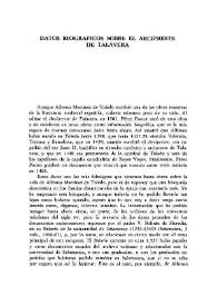 Datos biográficos sobre el arcipreste de Talavera  / Derek W. Lomax | Biblioteca Virtual Miguel de Cervantes