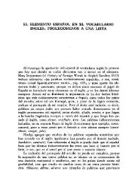 El elemento español en el vocabulario inglés: prolegómenos a una lista / Arthur Montague | Biblioteca Virtual Miguel de Cervantes