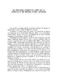 El discurso indirecto libre en la narrativa de Miguel Ángel Asturias  / Petrona Domínguez de Rodríguez Pasqués | Biblioteca Virtual Miguel de Cervantes