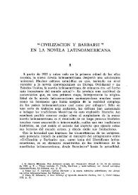 "Civilización y barbarie" en la novela latinoamericana  / A. Dessau | Biblioteca Virtual Miguel de Cervantes