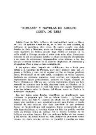 "Romans" y novelas de Adolfo Costa du Rels / Peter J. Gold | Biblioteca Virtual Miguel de Cervantes