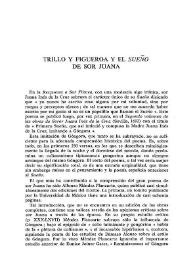 Trillo y Figueroa y el "Sueño" de Sor Juana  / Georgina Sabat de Rivers | Biblioteca Virtual Miguel de Cervantes