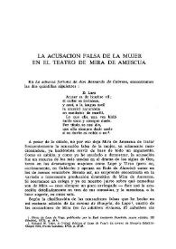 La acusación falsa de la mujer en el teatro de Mira de Amescua  / Richard W. Tyler | Biblioteca Virtual Miguel de Cervantes