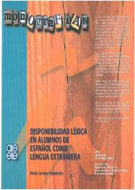 Disponibilidad léxica en alumnos de español como lengua extranjera / Marta Samper Hernández | Biblioteca Virtual Miguel de Cervantes