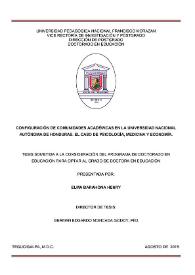Configuración de comunidades académicas en la Universidad Nacional Autónoma de Honduras. El caso de Psicología, Medicina y Economía / Elma Barahona Henry; director de Tesis Germán Edgardo Moncada Godoy | Biblioteca Virtual Miguel de Cervantes