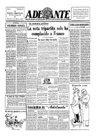 Adelante : Órgano del Partido Socialista Obrero Español de B.-du-Rh. (Marsella). Año II, núm. 72, 8 de marzo de 1946 | Biblioteca Virtual Miguel de Cervantes