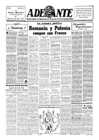 Adelante : Órgano del Partido Socialista Obrero Español de B.-du-Rh. (Marsella). Año II, núm. 77, 12 de abril de 1946 | Biblioteca Virtual Miguel de Cervantes