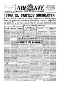 Adelante : Órgano del Partido Socialista Obrero Español de B.-du-Rh. (Marsella). Año II, núm. 82, 17 de mayo de 1946 | Biblioteca Virtual Miguel de Cervantes