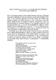 "Del fondo de la vida": la noche oscura poética de Juan Ramón Jiménez / Graciela Palau de Nemes | Biblioteca Virtual Miguel de Cervantes