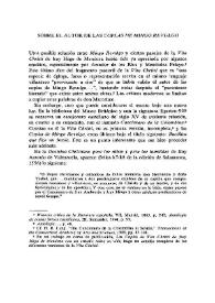 Sobre el autor de las "Coplas de Mingo Revulgo" / J. Rodríguez Puértolas | Biblioteca Virtual Miguel de Cervantes