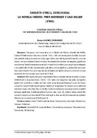 Carlota O'Neill censurada: la novela inédita "Tres hombres y una mujer (1945)" / Rosana Murias Carracedo | Biblioteca Virtual Miguel de Cervantes
