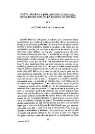 Carta abierta a José Antonio Maravall en el decenario de la muerte de Ortega / Antonio Rodríguez Huéscar | Biblioteca Virtual Miguel de Cervantes