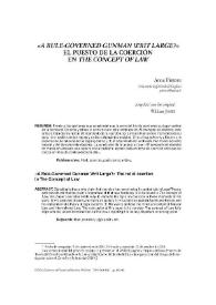"A Rule-Governed Gunman Writ Large?" El puesto de la Coerción en "The Concept of Law" / Anna Pintore ; traducción de José María Sauca | Biblioteca Virtual Miguel de Cervantes