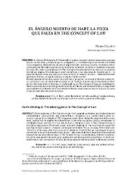 El ángulo muerto de Hart. La pieza que falta en "The Concept of Law" / Bruno Celano; traducción de José María Sauca | Biblioteca Virtual Miguel de Cervantes
