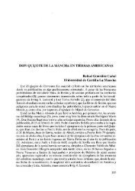 Don Quijote de la Mancha en tierras americanas / Rafael González Cañal | Biblioteca Virtual Miguel de Cervantes