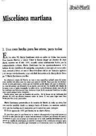 Miscelánea martiana / Andrés Sorel | Biblioteca Virtual Miguel de Cervantes