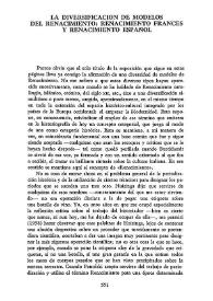 La diversificación de modelos del Renacimiento: Renacimiento francés y Renacimiento español  / José Antonio Maravall | Biblioteca Virtual Miguel de Cervantes