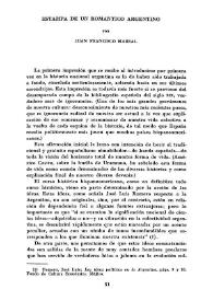 Estampa de un romántico argentino / Juan Francisco Marsal | Biblioteca Virtual Miguel de Cervantes