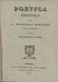 Poética española / por Francisco Martínez de la Rosa | Biblioteca Virtual Miguel de Cervantes