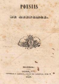 Poesías de Abenamar / [Santos López Pelegrín] | Biblioteca Virtual Miguel de Cervantes