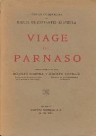 Viage del Parnaso / Miguel de Cervantes Saavedra ; edición publicada por Rodolfo Schevill y Adolfo Bonilla | Biblioteca Virtual Miguel de Cervantes