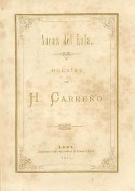 Auras del Esla : poesias / de H. Carreño | Biblioteca Virtual Miguel de Cervantes