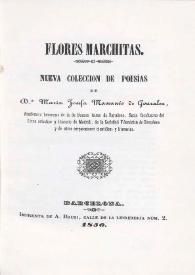 Flores marchitas. Nueva colección de poesías / de María Josefa Massanés de González | Biblioteca Virtual Miguel de Cervantes